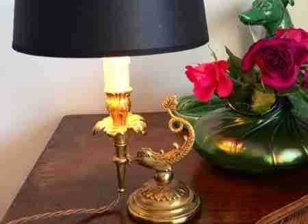 napoleon iii style dolphin table lamp bronze