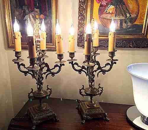 spectacular pair napoleon iii style table lamps