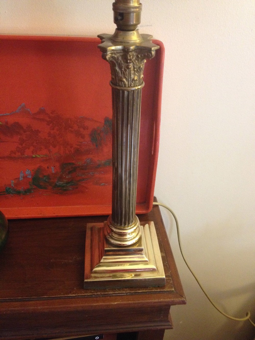 tall edwardian column in brass