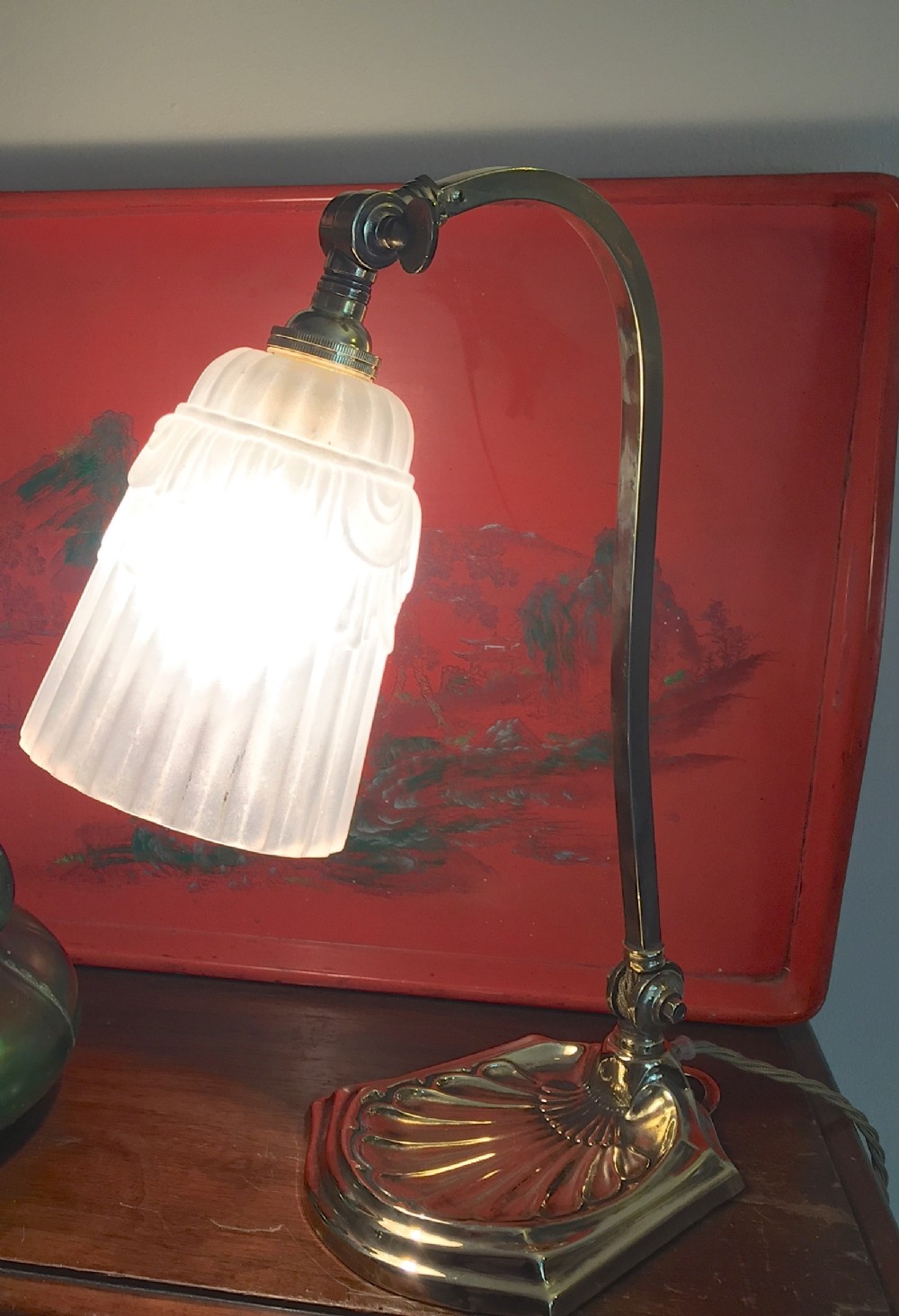 evocative 1900 adjustable reading lamp bronze