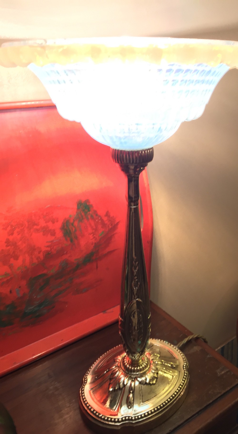art deco table lamp bronze ezan