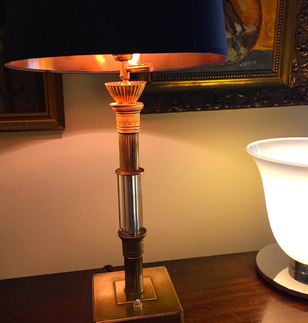 interesting empire desk reading lamp bronze crystal and brass