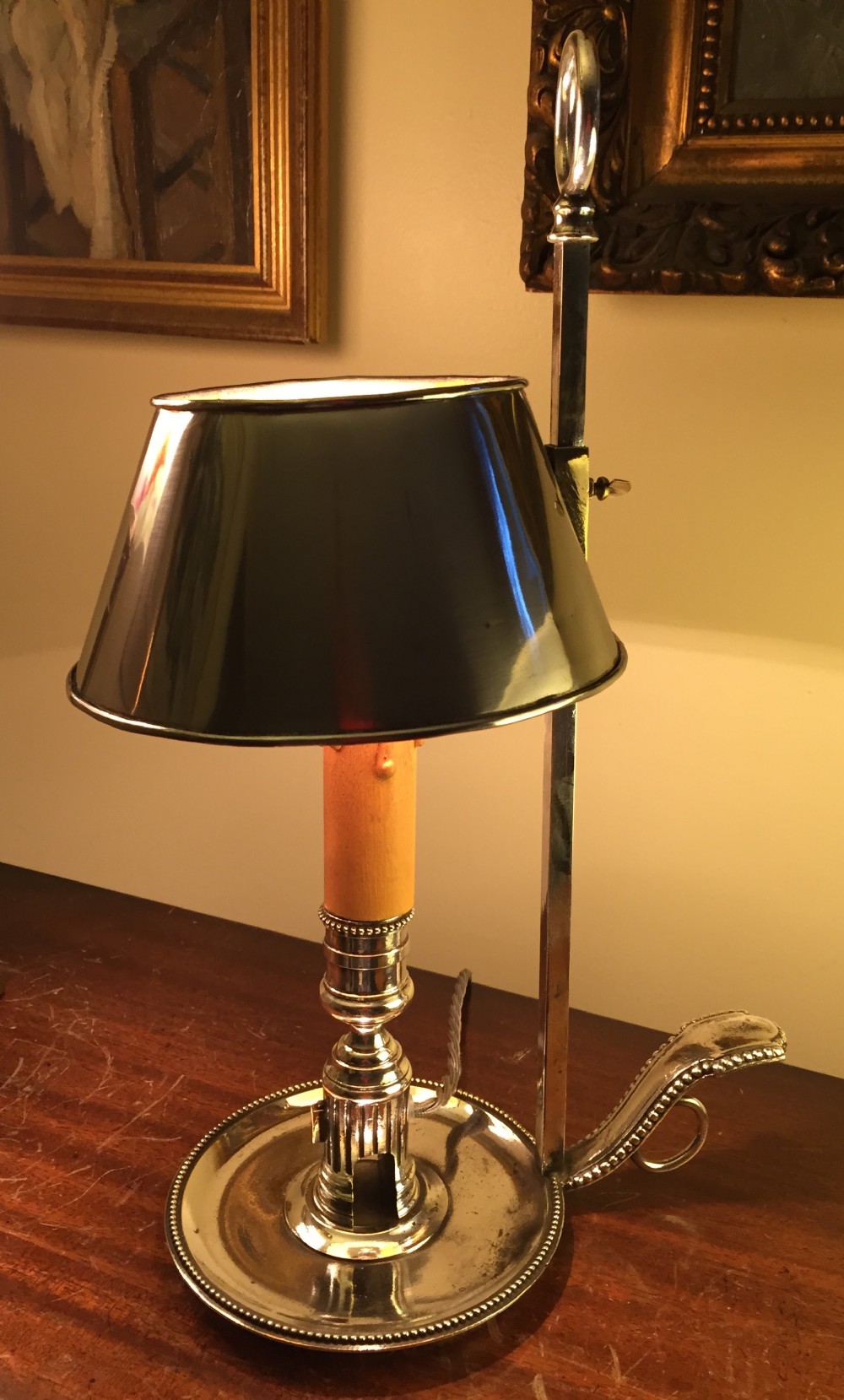 bouillotte silver plated desk or consol lamp1920 silver plated desk lamp 1920 desk or consol lamp silver plated