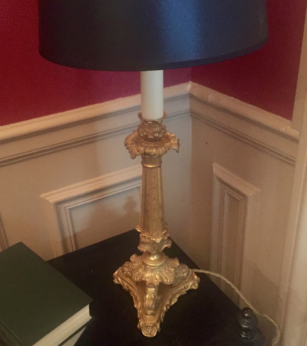 empire table lamp gilt bronze