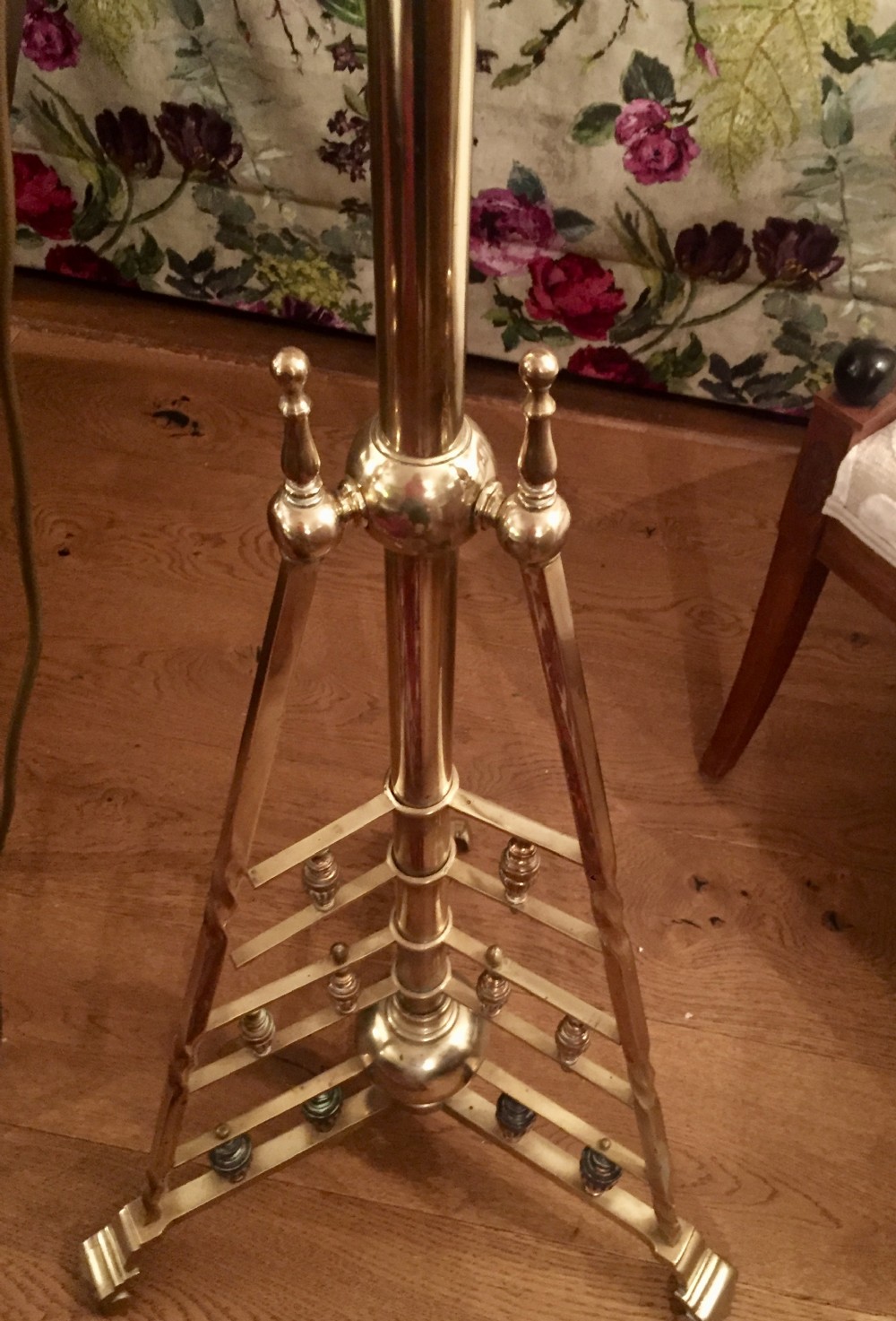 original arts and crafts telescopic standard lamp brass
